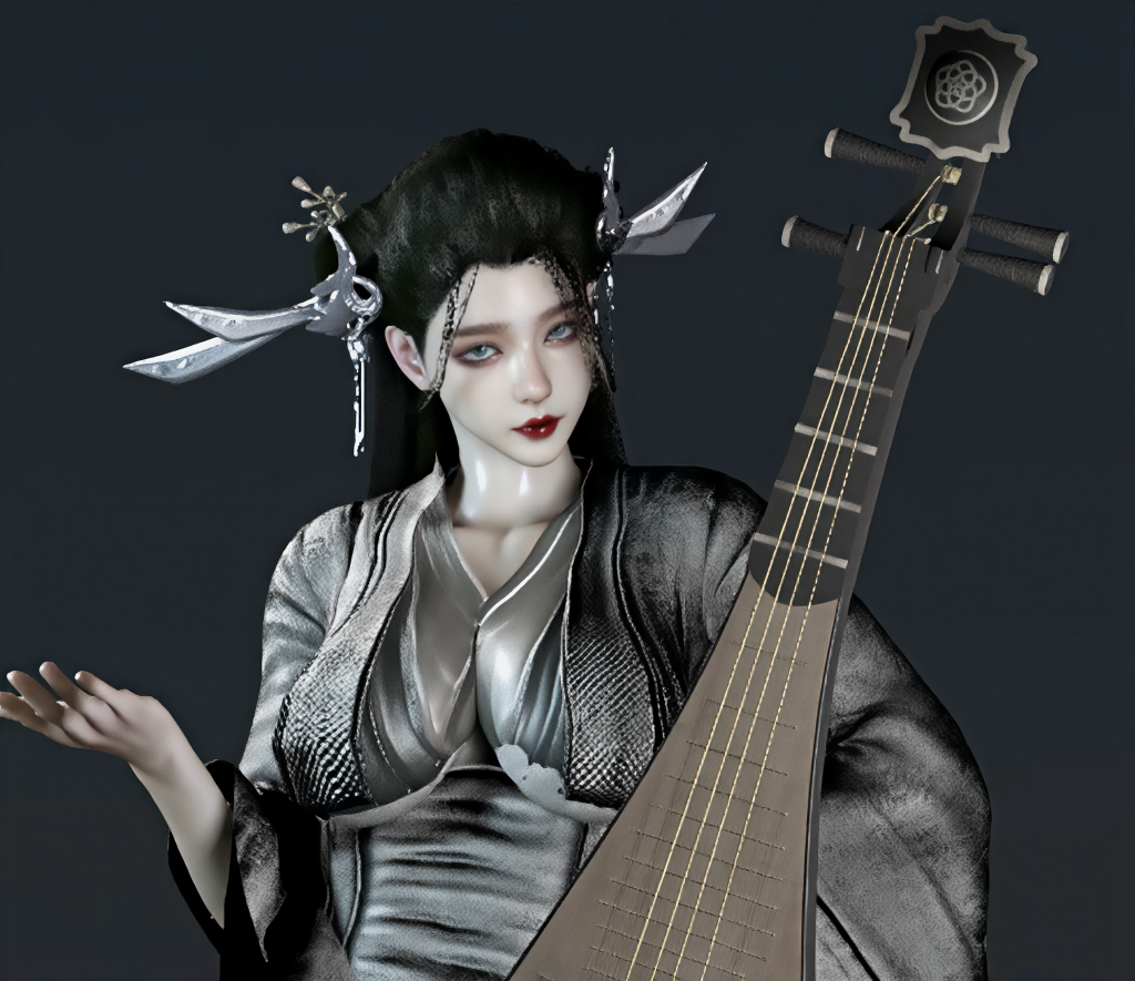 Archer.古风美女琵琶-888